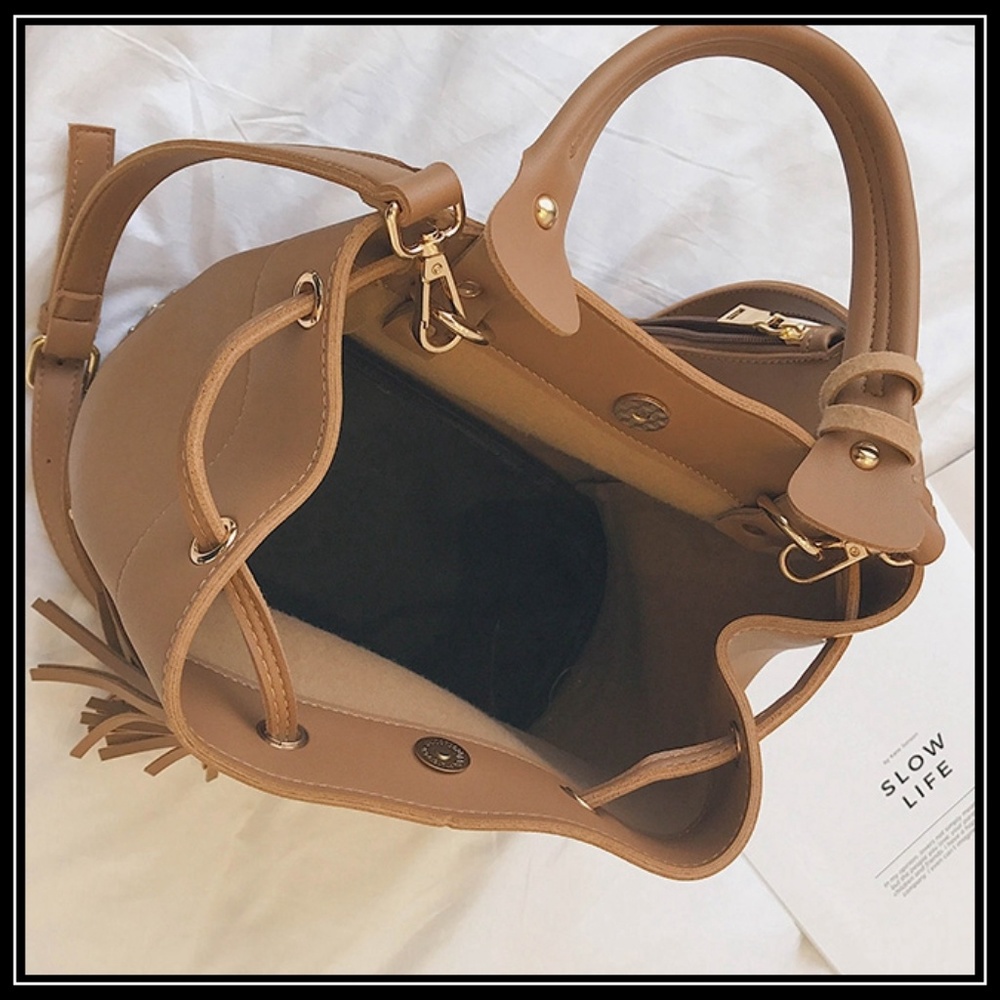 NEW BRISTOL Studded Tassel Bucket Bag - Picture 8 of 8
